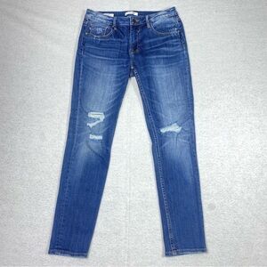 Vigoss Jagger Skinny Jeans Womens 29 Blue Distressed Mid Rise Casual Denim